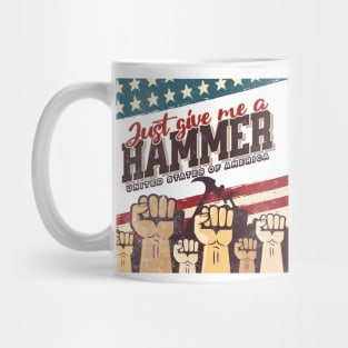 Hammer Symbol Retro - Woodworking Carpentry Blacksmiths Mug